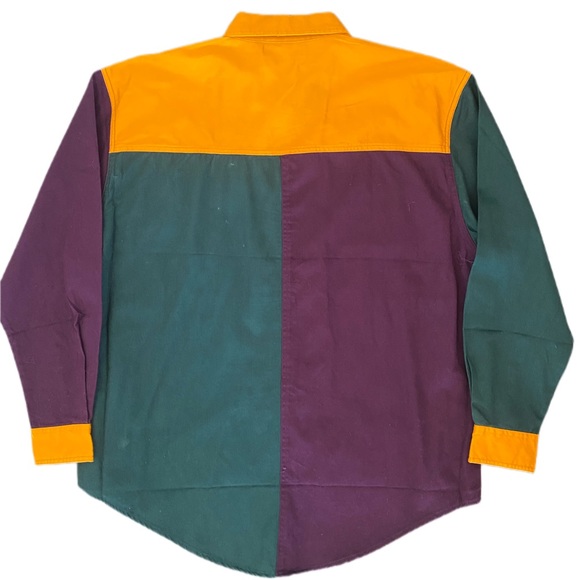90's Colorblock Manisha button down - Picture 4 of 4